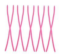 Vaguelly 10pcs Rose Red Small 0.6cm Silicone Curling Perm Rods Spiral Hair Rollers for Women Hair Styling and Perming
