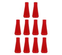Vaguelly 10pcs Rubber Arrowhead Tips for Archery Game and Hunting Practice Compatible Fiberglass and Wooden Arrow Shafts, 6mm Red Broadhead Arrow Tips for Targeting