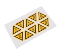 Vaguelly 10pcs Scald Warning Equipment Stickers Obvious Pattern and Printing, Black Pp Synthetic Paper High Temperature Warning Labels for Industrial Safety and Equipment Use