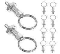 Vaguelly 10pcs Self Locking Spring Pin Pull Rings for Greenhouse Bolts Indexing Pins with High Toughness and Non Deformation for Farm and Garden Use