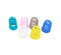 Vaguelly 10pcs Silicone Finger Guards Fingertip Protectors for Guitar Ukulele Wear and Tear Resistant Food-grade Silicone with Several Holes Designed Close to Skin for Beginners and Random Color