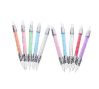 Vaguelly 10pcs Silicone Nail Art Brushes Dual-tipped Sculpture Pens for Precise Dotting Painting Embossing Gel Polish Application Professional Manicure Tools for Salon and Home DIY