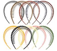 Vaguelly 10pcs Teeth Headband Plastic Head Bands for Women Safe and Sturdy Hair Accessories for Washing Face and Cooking