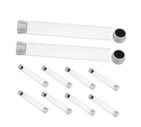 Vaguelly 10pcs Transparent Tweezers Tube for Travel Portable Eyelash Tool Organizer Case with Cap Individual Protective Storage Holder for Manicure and Lash Extensions