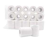 Vaguelly 10rolls Wood Pulp Small Toilet White Bulk Tissue Paper Septic Tank Safe