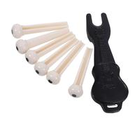 Vaguelly 10sets Guitar Bridge Pegs String Pegs Abs Pin Puller for Acoustic Guitar Maintenance Quick String Changes Replacement Tool