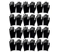 Vaguelly 12 Pairs Black Cotton Work Gloves Thickened Hand Gloves Lightweight Comfortable Labour Protection for Industrial and Daily Use
