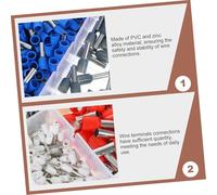 Vaguelly 1200pcs Wire Ferrules Terminals Electrical Connectors Kit for Home Electricians Quick Crimp Wire Connectors Cable Wiring with Reliable Performance and Large Capacity
