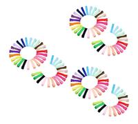 Vaguelly 120pcs Boutique Hair Clips for Boy Girl Grosgrain Ribbon Lined Barrettes Mixed Colors No Grip Metal Hair Accessories for for Stylish