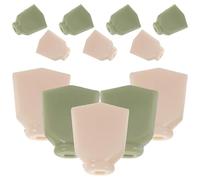 Vaguelly 12pcs Acoustic Guitar Tuning Peg Buttons Set, Green Jade and Cream Yellow Guitar Tuner Peg Replacement Caps for Electric and Acoustic String Instruments