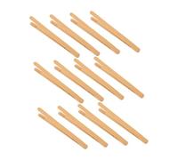 Vaguelly 12pcs Bamboo Tweezers Montessori Fine Motor Skills for Sensory Exploration and Hand Eye Coordination Training Tools Sturdy Natural Bamboo Cooking Tongs for Snacks Beads