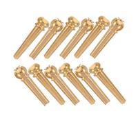 Vaguelly 12pcs Brass Acoustic Guitar Bridge Pin for Secure String Fixing Enhanced Sustain and Tonal Richness Easy Replacement Pegs Nails for Folk Guitar Parts and Studio Use