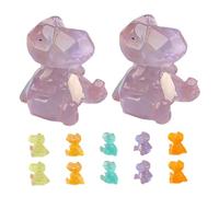 Vaguelly 12pcs Dark Dinosaur Ornaments Resin Mini Dinosaur Toys Bedroom Decor Small Figures