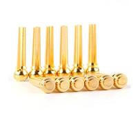 Vaguelly 12pcs Guitar Bridge Pin Brass String Studs for Acoustic Guitar Bridge Replacement Accessories for Repairing and Maintenance