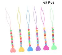 Vaguelly 12pcs Hair Braid Needle and Pull Hair Needle Set with Beads for Kids in Random Colors