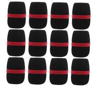 Vaguelly 12pcs Microphone Sponge Cover Mic Windscreen Protector Noise Cancelling Sponge Cover for Interviews Singing Public Speaking
