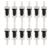 Vaguelly 12pcs One Way Inline Check Valve for Air Pump and Fish Tank, Abs Material with Leak Prevention and Inline Installation, Aquarium Air Control Valve Suitable for 4.5mm Airline Tubing