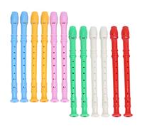 Vaguelly 12pcs Plastic Soprano Recorders with German Style 8 Hole Design, Lightweight and Comfortable Grip, Includes Cleaning Rod, for Daily Music Education and Classroom Practice