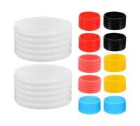 Vaguelly 12pcs Racket Grip Accessory Shock Absorbing Ring Silicone Breathable Overgrip Sweatproof Grip Protector Professional Silicone Material Reduces Need for Frequent Replacements Secure