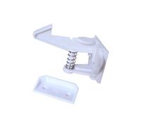 Vaguelly 12pcs Safety Cabinet Locks Spring Latches for Cupboards Invisible Proofing Locks with Adhesive No Drilling Installation Security Protection for Home Furniture