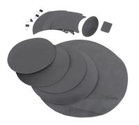 Vaguelly 14pcs Drum Dampener Set Black Synthetic Material Adjustable Size Anti-slip Drum Silencing Pads and Cymbal Practice Quiet Performance