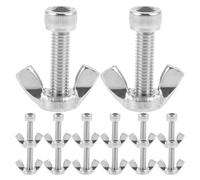 Vaguelly 14Pcs Stainless Steel Bat Pins Set for Pottery Wheel Bats with Bolts and Wing Nuts System Accessories for Ceramic Throwing Wheel Head Use