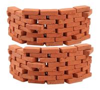 Vaguelly 150pcs DIY Miniature Bricks Set for Dollhouse Accessories, 1:16 Scale Simulated Red Brick Models for Sand Table Landscaping and Craft Building Toys