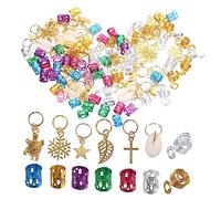 Vaguelly 150pcs Dread Beads Hair Decorations Braiding Accessories for Women Colorful DIY Hair Charms for Braids for Parties Festivals