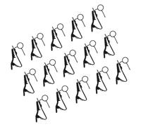 Vaguelly 15pcs Iron Collar Clip: Lavalier Microphones Holder Clamp Attachment - Mini Mic Clips Heavy Duty - Ideal For Interviews Meetings And Presentations