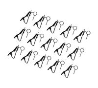 Vaguelly 15pcs Lavalier Microphone Clips Heavy Duty Iron Collar Clip with Rotatable Design for Secure Grip Portable Microphone Holder for Interviews Meetings Presentations