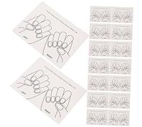 Vaguelly 15pcs Nail Art Display Card Strips Hand Fingernail Manicure Color Display Tips for Nail Stamping Nail Polish Display Wedding Dummies Nail Show Kiss LED False Nails Paper