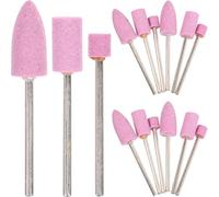 Vaguelly 15pcs Sanding Drill Bits Grinding Stone Set Abrasive Mounted Grinding Wheels Metal Polishing Corrosion Resistance Different Shapes for Diyers and Professionals