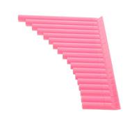 Vaguelly 16-note Pink Pan Flute for Beginners, Traditional Wooden Pan Pipes Instrument for School Concerts and Practice, Folk Wind Instrument for Boys and Girls and Teaching