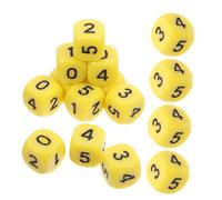Vaguelly 16pcs Dice Set Acrylic Math Game Dices for Smooth Edges Portable Teaching Tools for Classroom Home Tutoring Interactive Learning Board Dice