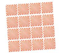 Vaguelly 16pcs Happy Birthday Napkins Stripe Paper Serviettes for Party Elegant Dessert Napkins Scallop Edges Disposable Dinner Vibrant Orange