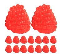 Vaguelly 16pcs Simulation Fruit Model Decorations Fruits Decorate Fruitful Plastic Fruit Decor Raspberry Model Fake Raspberry Simulated Fruit Adornment Artificial Red Fake Fruit Child Pvc