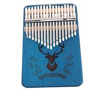 Vaguelly 17 Keys Thumb Piano Solid Wood Finger Piano with 2 Sound Holes Easy to Learn Tone Changeable Musical Instrument for Beginners and Boys and Girls in Classrooms and Music Lessons