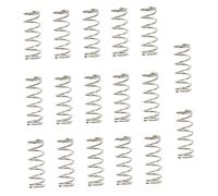 Vaguelly 17pcs Bass Electric Guitar Pickup Height Adjustment Springs Straight Bridge Pull String Saddle Spring Silver Metal Accessory for Humbucker Pickups