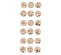 Vaguelly 18pcs Birth Announcement Sign Newborn Name Cards Floral Design for Shower Photography and Special Moments