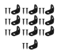 Vaguelly 18pcs Black Stainless Steel L Shape Bracket 90 Degree Corner Brace with 2-Hole Design, Sturdy and Easy to Use for Screens and Windows Fixing
