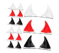 Vaguelly 18pcs Resin Devil Horn Hair Clips Halloween Accessories with Durable Glow the Dark Barrettes for Party Cosplay and Creative Styling