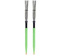 Vaguelly 1pair Carbon Steel Wire Jazz Drum Brush Comfortable Grip for Drumming for Beginners Youth Bands Compact Design for Percussion Instrument Accessory