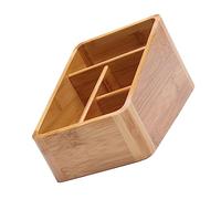 Vaguelly 1pc Bamboo Makeup Storage Box Creative Desktop Organizer for Cosmetics Remote Controls and Miscellaneous Items Compartment Design for Tidy Dressing Room and Bedroom