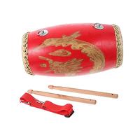 Vaguelly 1pc Dragon Pattern Cowhide Waist Drum for Performance Traditional Chinese Waist Drum for Boy Girl and Adults and Auspicious Instrument