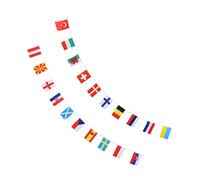 Vaguelly 1pc String 2021 National Flag Banner Bunting Flags World Flags Fans Party Decor World Flag Garland Party Hanging Decoration International Logo Polyester