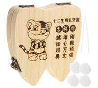 Vaguelly 1set Boy Girl Tooth Keepsake Box Organizer for Teeth Collection for Boys and Girls Thoughtful Memory Natural