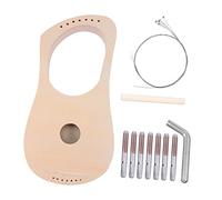 Vaguelly 1Set Handmade Lyre Harp DIY Kit String Instrument for Creative Art Project for Parent Bonding Safe and Durable Material Fun Music Enlightenment Tool