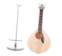 Vaguelly 1Set Miniature Portuguese Guitar Model Guitar Ornament with Stand for Home Decor Office and Unique Desktop Musical Instrument Decoration