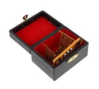 Vaguelly 1set Miniature Simulation Dulcimer Model Realistic Indoor Decor Instrument Ornament for Home Office Kitchen Table Display