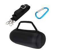 Vaguelly 1Set Portable Oxford Cloth Speaker Bag for Pulse Compression Resistant Scratching Design with Classic Zipper for Easy Access for Travel and Storage Black